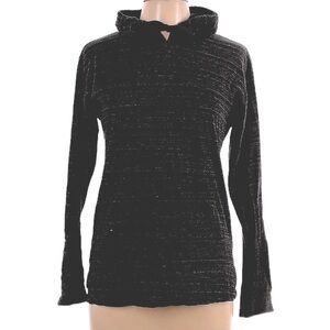 RBX 1X heather black kangaroo pocket long sleeve knit pullover athletic hoodie